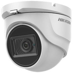 Camera de supraveghere Hikvision Turbo HD Outdoor Dome, DS-2CE76H8T- ITMF(2.8mm) 5 MP Fixed Lens: 2.8mm 5MP@20fps, 4MP@25fps(P)/30fps(N) (Default), EXIR, 20m IR, Outdoor EXIR Turret, ICR, 0.005 Lux/F1.2, 12 VDC, Smart IR, True WDR, 3D DNR, OSD Menu(Up the Coax), IP67