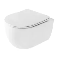 Set vas WC suspendat Rea Olivier alb lucios cu capac softclose