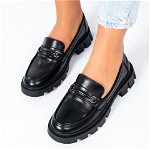 Pantofi Casual, culoare Negru, material Piele ecologica - cod: P12655, Tony