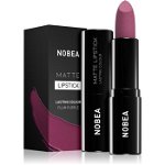 NOBEA Day-to-Day Matte Lipstick ruj mat culoare Plum purple #M15 3 g, NOBEA