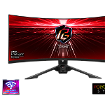 Monitor Gaming ASRock PG34WQ15R3A, 34" UHD (3440 x 1440) VA 1500 Curved, 165Hz, 1ms, HDMI, DisplayPort AMD FreeSync, WiFi
