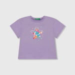 United Colors of Benetton tricou de bumbac pentru copii culoarea violet, United Colors of Benetton