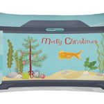 Caroline`s Treasures Bubble Eyed Goldfish Merry Christmas Canvas Fabric pernă decorativă Multicolore 12H x16W, 