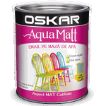 Vopsea acrilica Oskar Aqua Matt Gri creativ 0.6l
