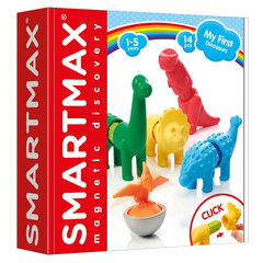 Joc magnetic Smart Max My First Dinosaurs Primii mei dinozauri 14 piese, Smart Games