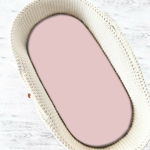 Cearceaf cu elastic pentru landou, carucior si cosulet, 80x35 cm, Royal, Powder Pink