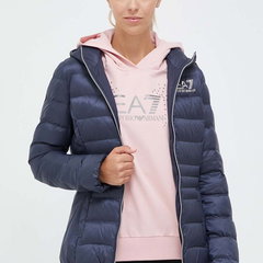 EA7 Emporio Armani geaca femei, culoarea negru, de tranzitie, EA7 Emporio Armani