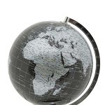 Decorațiune luminoasă Globe, 38x25x25 cm, metal/ plastic, negru/ argintiu, Mauro Ferretti