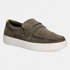 Tommy Hilfiger mocasini pentru bărbați, din piele întoarsă MODERN LIGHT HYBRID SUEDE LOAFER, Tommy Hilfiger