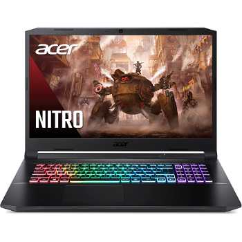 Laptop gaming ACER Nitro 5 AN517-41, 17.3" Full HD 144Hz, AMD® Ryzen™ 9 5900HX, 16GB RAM, SSD 1TB, nVidia GeForce RTX 3070, Fara sistem de operare, Shale Black