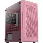 Carcasa Aerocool Trinity Mini-Tower V1, Tempered Glass Roz