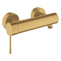 Baterie de dus Grohe Essence 33636GN1, 1/2'', monocomanda, aparenta, cartus ceramic, limitator, mat, auriu