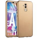 Husa Full Cover 360 + folie sticla pentru Huawei Mate 20 Lite Gold