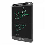 Tableta grafica pentru scris si desenat cu Stylus display LCD 12 inch mousepad stergere partiala rigla protectie ochi rezistenta la apa si socuri negru, krasscom