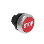 Push buton , diametru, WITH SYMBOL Ø22MM PLATINUM SERIES, FLUSH, STOP / RED, Lovato
