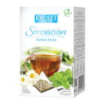 Ceai herbal relax Sensation, 20 plicuri, Evolet, Evolet