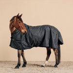 Pătură Impermeabilă Echitație Cal ponei Allweather Combo 1200D Negru, FOUGANZA