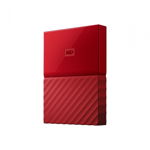 HDD extern WD My Passport, 4TB, 2.5", Rosu, USB 3.0