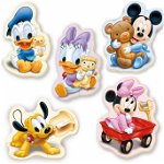 Set de 4 puzzle-uri (3, 4, 5 piese) progresive Disney - Lumea lui Mickey Mouse, 