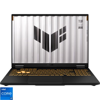 Laptop ASUS TUF Gaming F16 FX608JHR-RV063, 16 inch 1920 x 1200, Intel Core i7-14650HX (16 C / 24 T, 2.2 GHz - 5.2 GHz, 30 MB cache, 45 W), 16 GB DDR5, 512 GB SSD, Nvidia GeForce RTX 5050, Fara sistem de operare