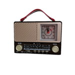 Radio Portabil FM/AM/SW, Bluetooth, Port USB/TF, Lanterna, Antena Telescopica, Ceas, Retro Style, Negru, 