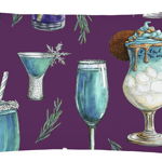 Caroline`s Treasures Carolines Comori BB5204PW1216 Băuturi și cocktail-uri Purple Canvas Fabric Deco Violet 12H x16W, 