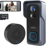 Interfon Video SMART StartONTeam, Wifi cu App Control, Senzor Detectare Miscare & Notificare pe Telefon, Night Vision, Infrarosu, Audio Bidirectional, Acumulator, Gri