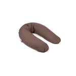 Doomoo - Perna mare 3 in 1 Comfy Big Tetra Chocolate din bumbac organic: perna gravide, suport pentru hranire, suport pentru bebe, Doomoo