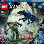 LEGO Avatar Neytiri și Thanator împotriva Quaritch în costum PZM (75571), LEGO