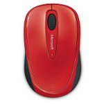 Mouse Microsoft Mobile 3500, Wireless 2.4 Ghz, 3 Butoane, Scroll, Senzor BlueTrack, USB, baterie inclusa, Rosu Glossy, MICROSOFT