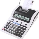 Calculator cu banda, 12 digits, 255 x 190 x 70 mm, Rebell PDC 30 - alb/negru, Rebell