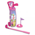 Set crose de golf cu Troller Barbie roz, DEDE