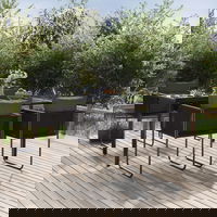 vidaXL Set de servit masa pentru grădină, 5 piese, negru, vidaXL