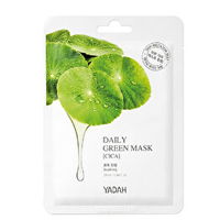 YADAH YADAH Daily Green Masca de fata pentru ten sensibil Cica - Calmanta si Regeneranta cu Centella Asiatica, Hidratare intensa, 25 ml