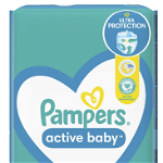Scutece Pampers Active Baby Jumbo Pack, Marimea 4, 9 -14 kg, 62 buc, Pampers