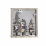 Decorațiune de Perete DKD Home Decor Spărgător de nuci Lemn MDF (2 pcs) (30 x 4.5 x 30 cm)