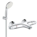Pachet: Baterie Grohe cada/dus termostat Grohtherm 1000-34155003 + Set dus Grohe New Tempesta 100-27799001, Grohe