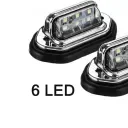 Set 2 lampi numar carcasa cromata lumina:alba / 12V-24V, led light alex
