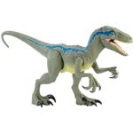 Figurina Jurassic World Dino Rivals - Super Colosal Velociraptor Blue, 93 cm