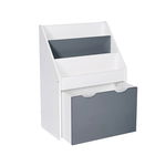 Organizator din lemn Ginger Home pentru jucarii si carti WhiteGrey, Ginger Home