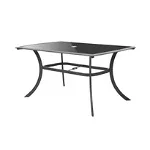 Masa pentru gradina si terasa HECHT HONEY MAXI TABLE, blat din sticla neagra securizata, cadru din profile aluminiu, 168 x 97 x 72 cm, Hecht