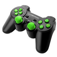 Controller cu vibratii, PC/PS3, Verde, ZozoMag