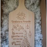 Tocator din lemn Engros personalizat cu mesaj " Esti cea mai draga Mama din lume", 