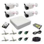 Sistem supraveghere video 4 camere ROVISION2MP22 oem Hikvision 2MP, Full HD, IR40m, DVR 4 canale, 1080P lite, accesorii si hard incluse, Rovision