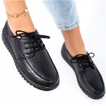 Pantofi Casual, culoare Negru, material Piele ecologica - cod: P11574, Gloss