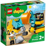 LEGO Duplo Camion si Excavator pe senile, 20 piese