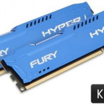 Memorie HyperX FURY Blue 16GB DDR3, 1600MHz CL10, Dual Channel Kit