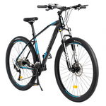 Bicicleta Hidraulica MTB-HT CARPAT C2989H, Roata 29  , Cadru Aluminiu, Frane Hidraulice, Transmisie SHIMANO 27 Viteze, Cadru  Negru cu Design Albastru