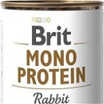 Brit Mono Protein, Iepure, Conservă hrană umedă monoproteică fară cereale câini, (pate), 400g, Brit