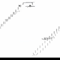 Coloana de dus cu baterie termostatata Grohe Euphoria 260 Mono Crom, 